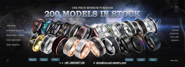 Fashion Jewelry Nature Koa Wood Inlay Hammered Multi-faceted Finish Edge 8mm Black Tungsten Carbide Ring for Men Rings