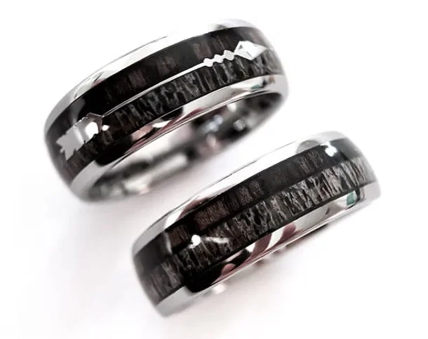 Custom Deer Antler Tungsten Carbide Bands Fashion Jewelry for Women Men Tungsten Ring Tungsten Wedding Rings