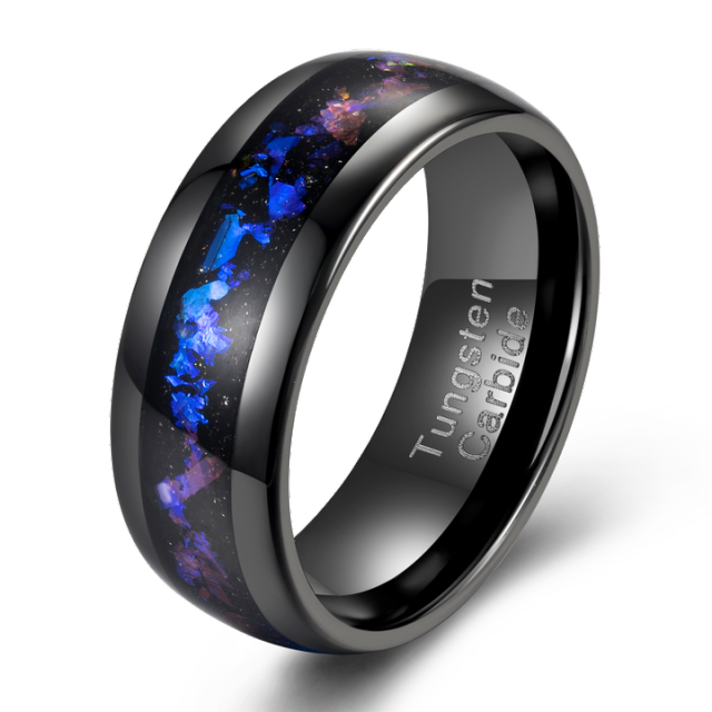China Factory 4/ 8mm Couple Wedding Band Galaxy Tungsten Ring Tungsten Carbide Men Rings Tungsten Ring Men Jewelry
