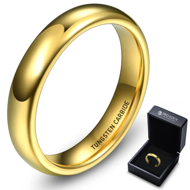 Factory OEM Wedding Couple Set Rings Tungsten Carbide Gold Rings Men Tungsten Ring Brand