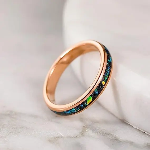 4mm Tungsten Nebula Galaxy Wedding Band Men's Engagement Ring Anniversary Gift Fashionable Rings