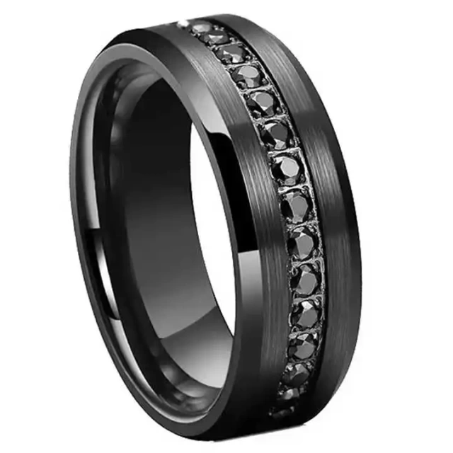 Wholesale Custom Manufacturing 18k Tungsten Silver Gold Couple Rings Fashion Jewelry for Men Women's Engagement Anniversary