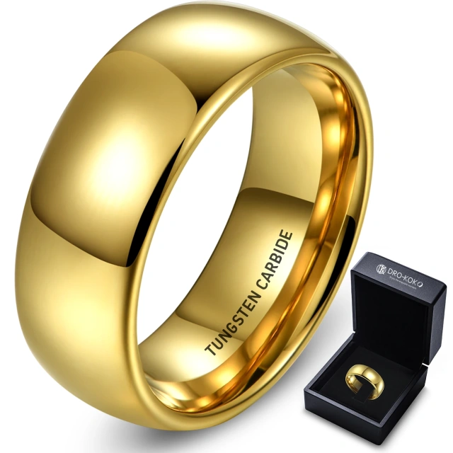 Factory OEM Wedding Couple Set Rings Tungsten Carbide Gold Rings Men Tungsten Ring Brand