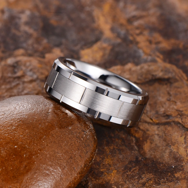 Wholesale Jewelry Custom Accessories 6mm Hammered Tungsten Carbide Ring for Men Women Engagement Wedding Band Comfort Fi