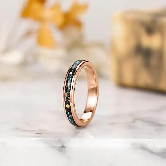 4mm Tungsten Nebula Galaxy Wedding Band Men's Engagement Ring Anniversary Gift Fashionable Rings
