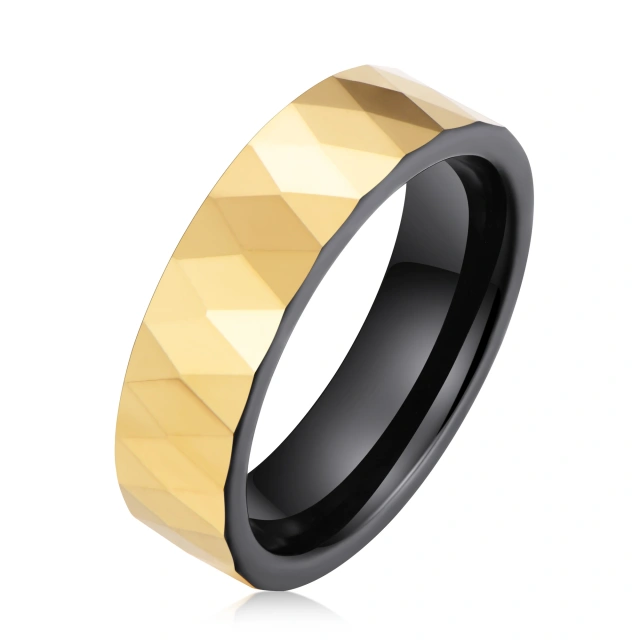 Classic Style Tungsten Carbide Ring Gold Tungsten Ring for Men Women Fashion Engagement Wedding Band Comfort Fit