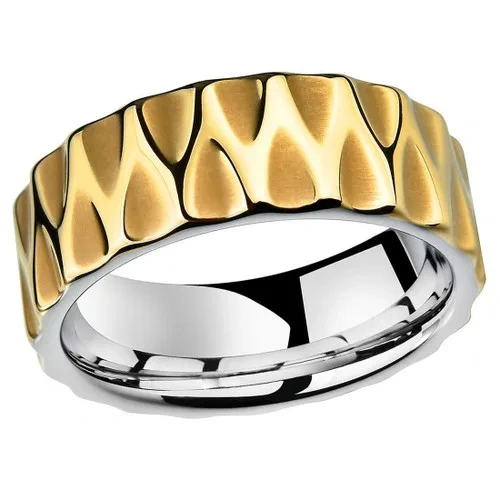 Custom Ring Men 18K Gold Plated Tungsten Carbide Rings for Man