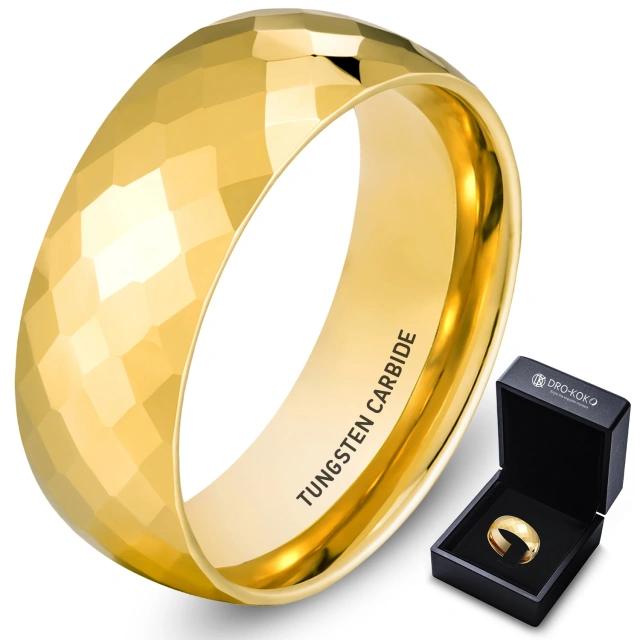 Wholesale Tungsten Ring Prices Gold Wedding Ring for Men Women Fashion Engagement Wedding Band