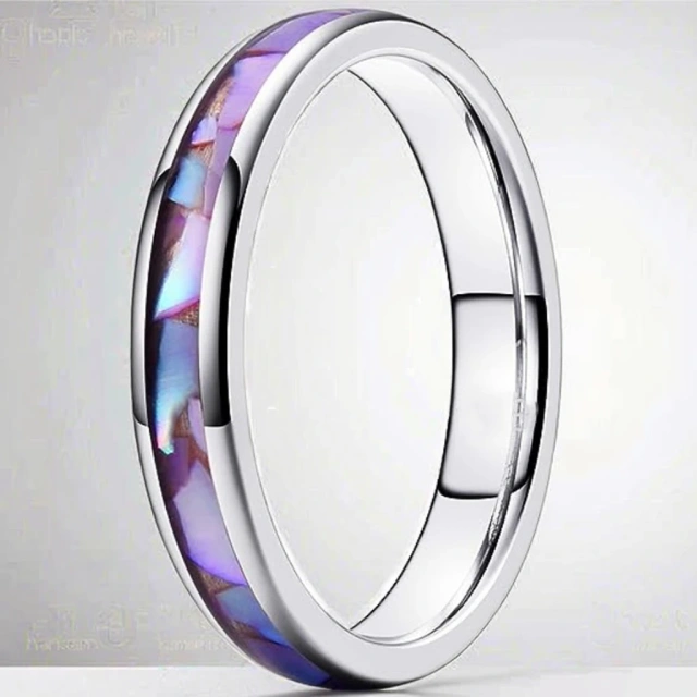 Wholesale 4mm 6mm 8mm Crushed Opal Galaxy Sandstone Black Hammered Tungsten Wedding Ring for Men Fashion Rings