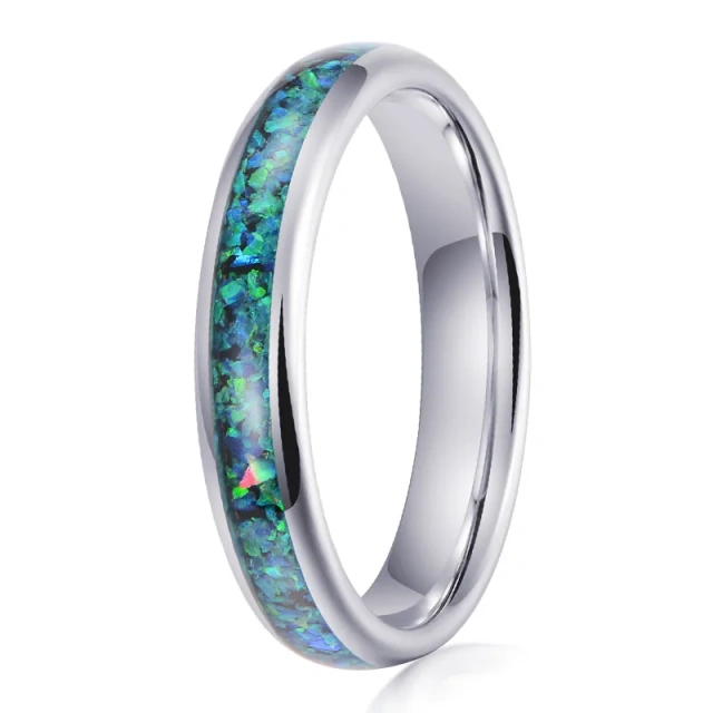 Factory Price Women Men Tungsten Ring 4mm Silver Color Custom Tungsten Carbide Rings Tungsten Fashion Jewelry