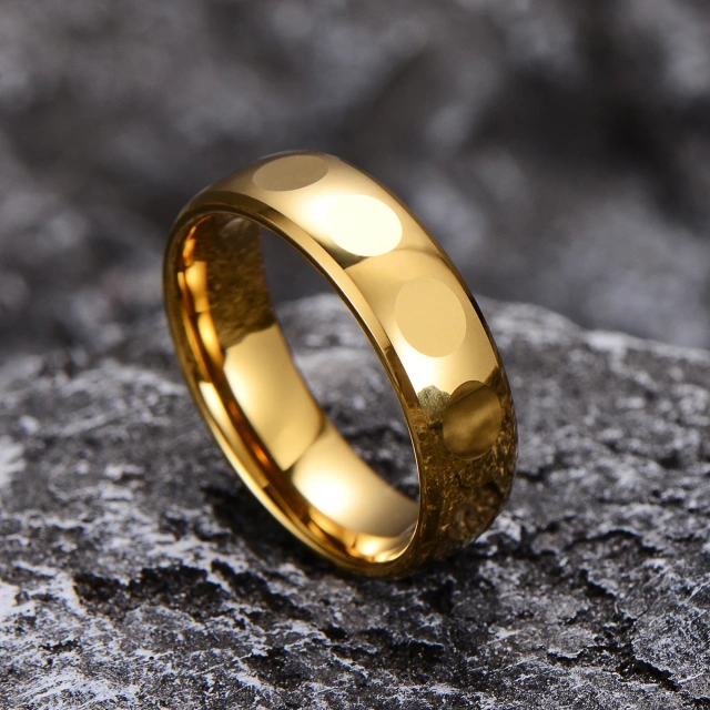Wholesale Tungsten Ring Prices Gold Wedding Ring for Men Women Fashion Engagement Wedding Band