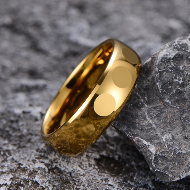 Wholesale Tungsten Ring Prices Gold Wedding Ring for Men Women Fashion Engagement Wedding Band