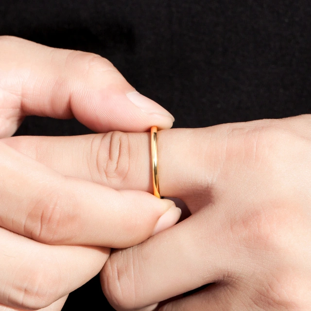 Factory Wholesale Tungsten Engagement Band 24k Gold Jewelry Couple Rings Gold Wedding Ring 2MM 6MM 8MM