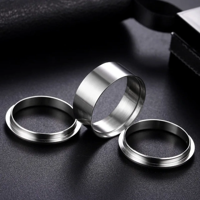 4mm 6mm 8mm Stainless Steel Ring Cores,Blank Ring for Inlay DIY Custom Design