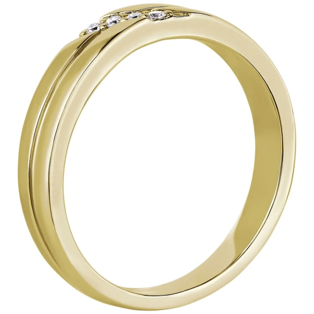 China Factory Rose Gold Plated Diamond Ring for Women 3mm 4mm with Cz Tungsten Carbide Rings