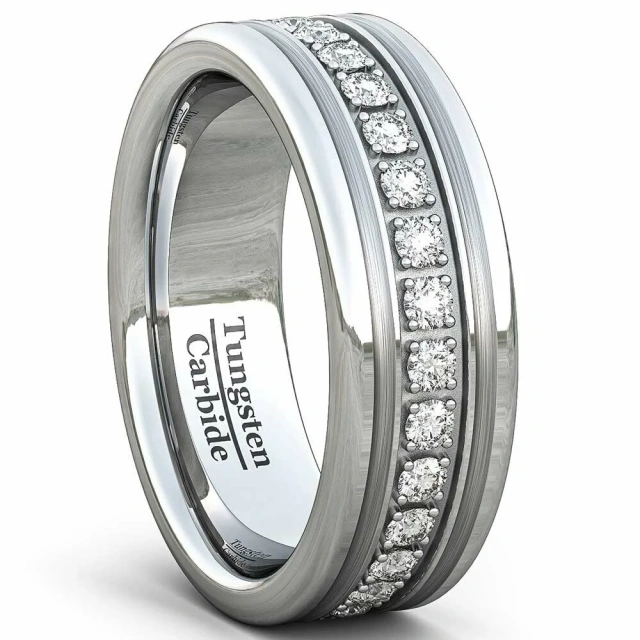 Wholesale Custom Manufacturing 18k Tungsten Silver Gold Couple Rings Fashion Jewelry for Men Women's Engagement Anniversary