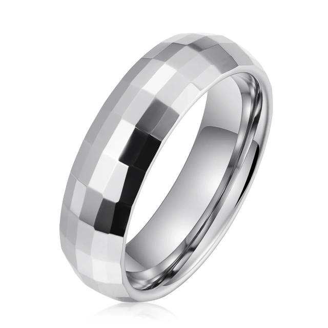 Wholesale Jewelry Custom Accessories 6mm Hammered Tungsten Carbide Ring for Men Women Engagement Wedding Band Comfort Fi