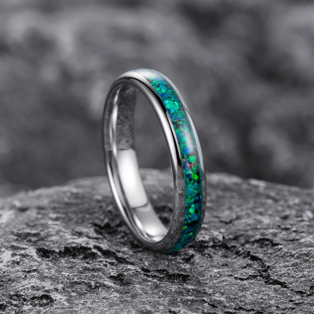 Factory Price Women Men Tungsten Ring 4mm Silver Color Custom Tungsten Carbide Rings Tungsten Fashion Jewelry