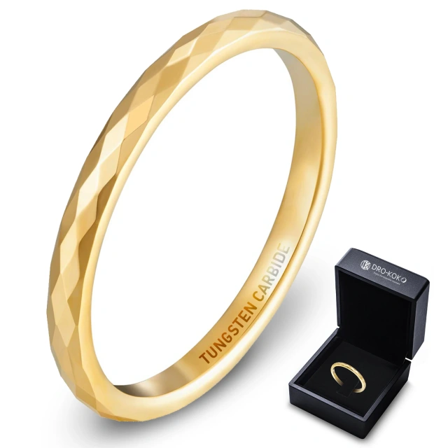 Wholesale Tungsten Ring Prices Gold Wedding Ring for Men Women Fashion Engagement Wedding Band