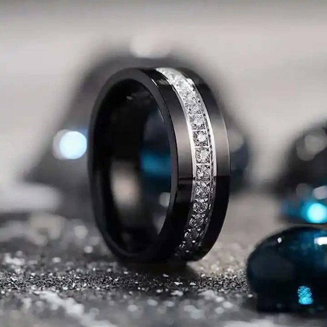 Wholesale Custom Manufacturing 18k Tungsten Silver Gold Couple Rings Fashion Jewelry for Men Women's Engagement Anniversary