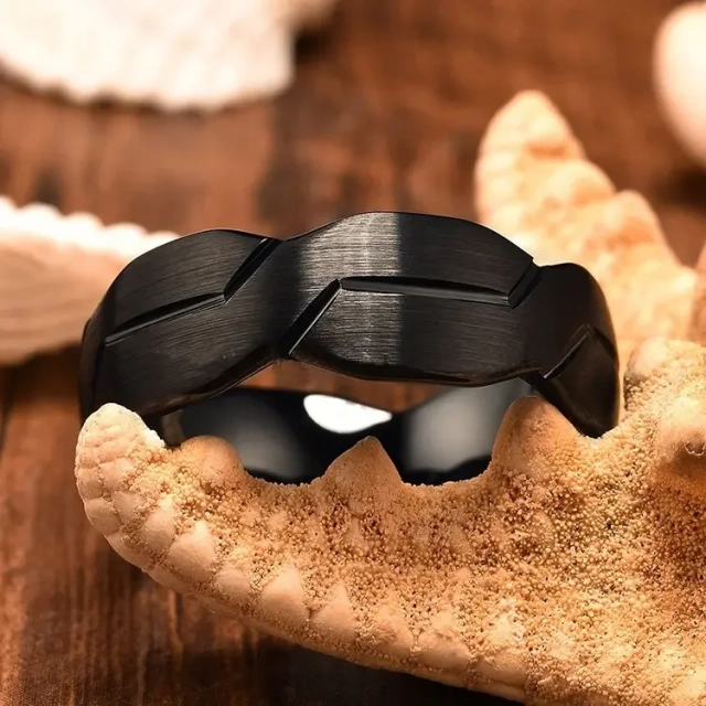 Ouyuan Fashion Jewelry Custom Silver Black Tungsten Ring Wedding Rings Couple Set Tungsten Ring comfort Fit