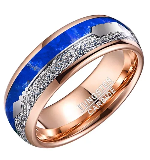 Fashion Man Jewelry Rose Gold Tungsten Designable Rings