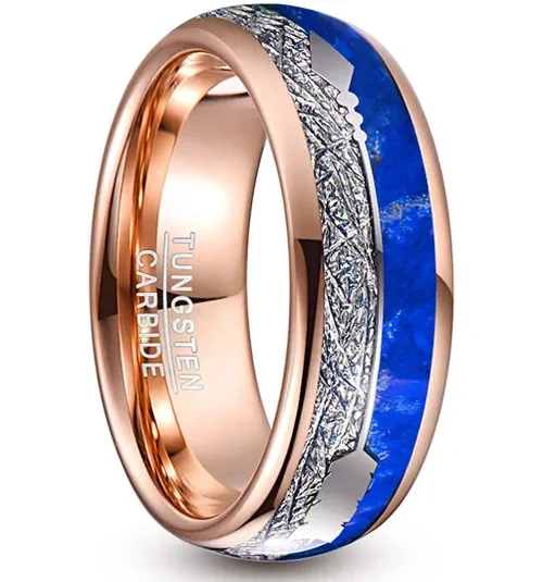 Fashion Man Jewelry Rose Gold Tungsten Designable Rings