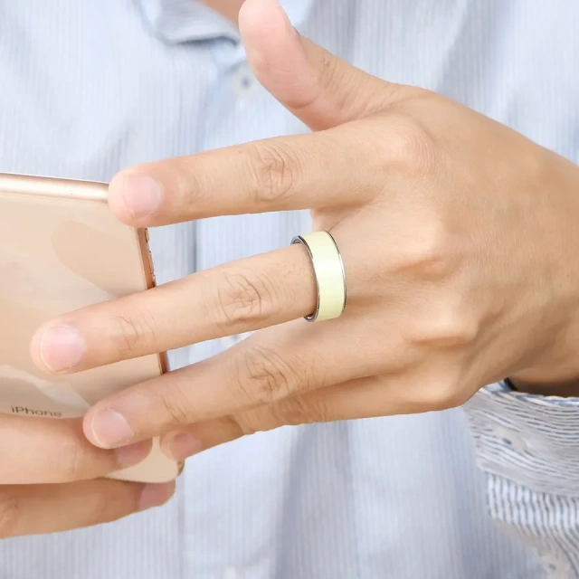 Ouyuan Jewelry Wholesale 8mm High Polished Mens Womens Inlay Luminous Sticker Silver Tungsten Man Rings Wedding Band