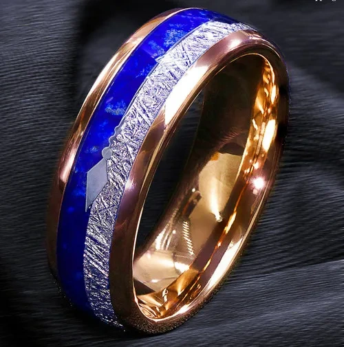 Fashion Man Jewelry Rose Gold Tungsten Designable Rings