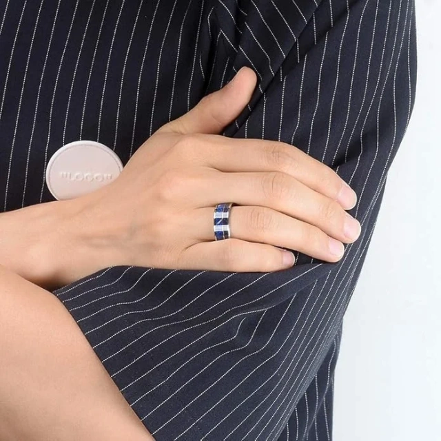 Wholesales Stained Wood and Blue Sandstone Inlaid Fashion Jewelry for Women Men Tungsten Ring Tungsten Wedding Rings