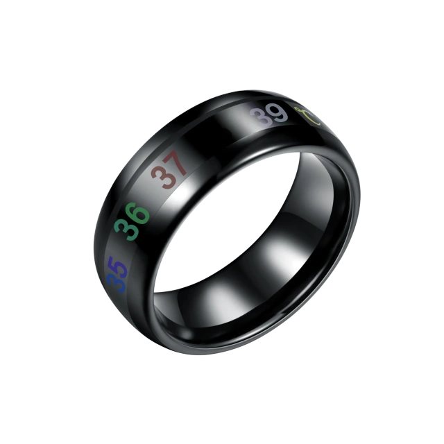 WholesaleJewelry Color Changing Mood Body Temperature Black Smart Rings Tungsten Carbide Ring