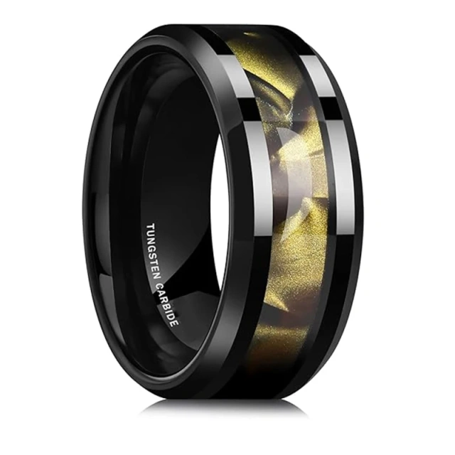 Private Customized Design Jewelry 8MM Black Tungsten Ring Men Women Wedding Rings Jewelry for Women Men Fashion Rings