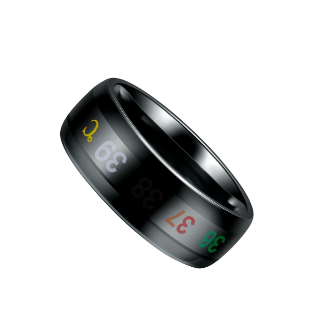 WholesaleJewelry Color Changing Mood Body Temperature Black Smart Rings Tungsten Carbide Ring