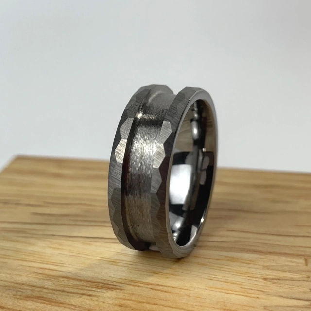 8mm 6mm 4mm Silver Black Cobalt Chrome Damascus Stainless Steel Ceramic Titanium Tungsten Carbide Ring Core Blank for Inlay