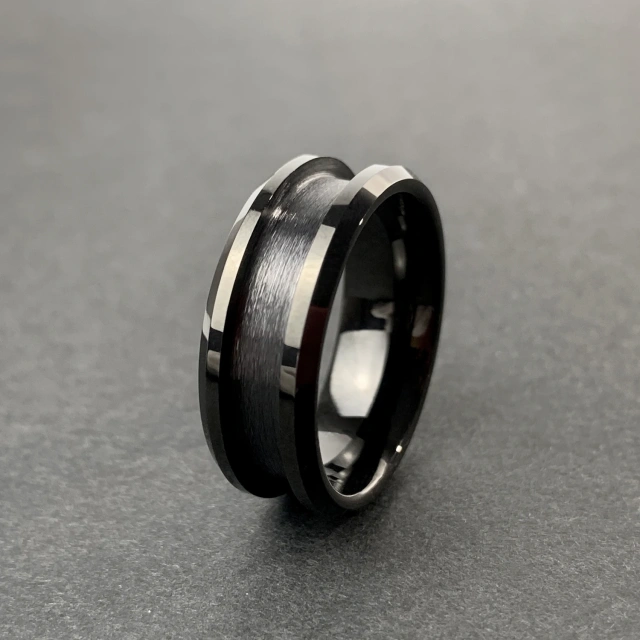 4mm 6mm 8mm Black White Ceramic Stainless Steel Titanium Tungsten Ring Core Blank for Inlay