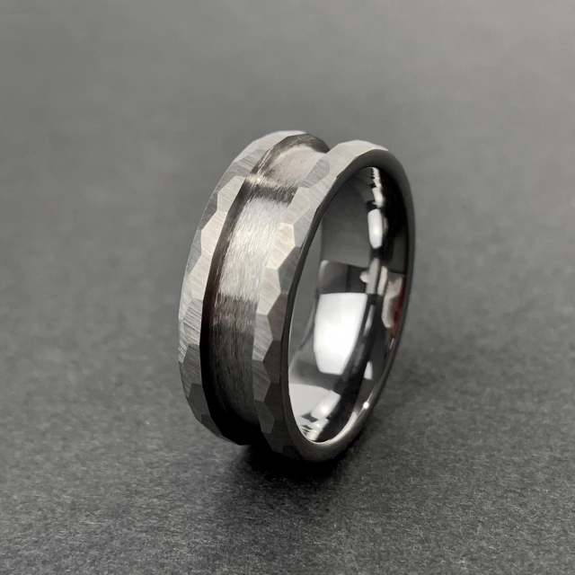 8mm 6mm 4mm Silver Black Cobalt Chrome Damascus Stainless Steel Ceramic Titanium Tungsten Carbide Ring Core Blank for Inlay