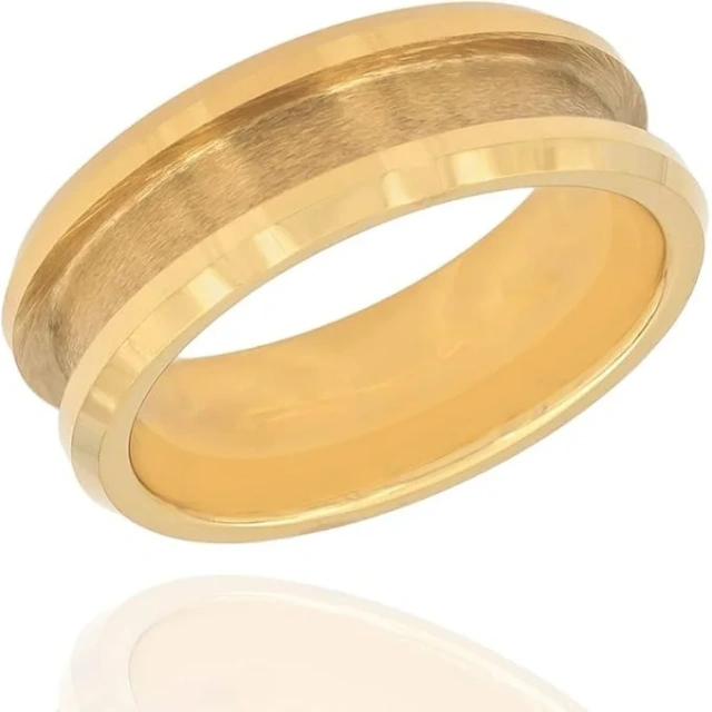 Gold Plated 8mm 6mm Blank Core Tungsten Ring for Men Jewelry Tungsten Carbide Ring Blank Core for Inlay Men Women Wedding Band