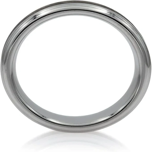 China Supplier Tungsten Titanium Channel Ring Blanks High Polished Grooved Stainless Steel Ring Core Blank Rings with Step
