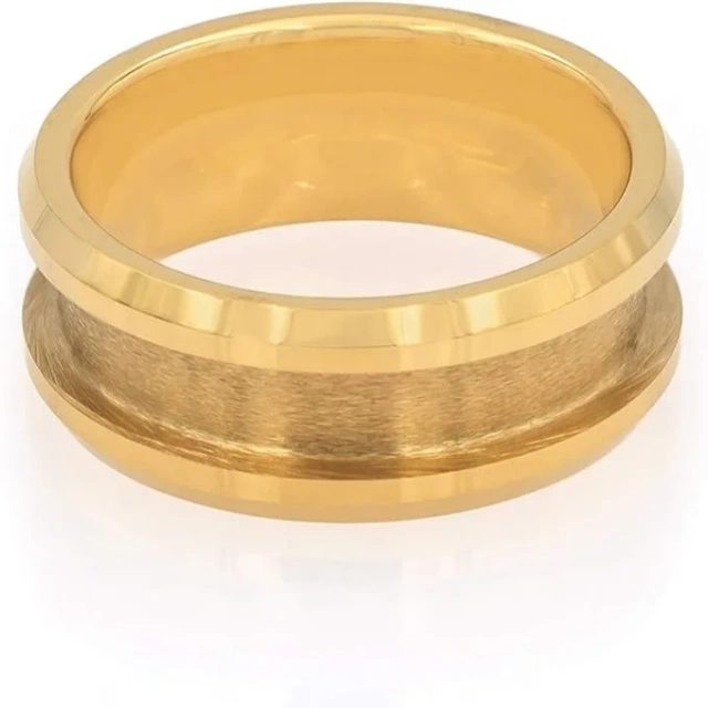 Gold Plated 8mm 6mm Blank Core Tungsten Ring for Men Jewelry Tungsten Carbide Ring Blank Core for Inlay Men Women Wedding Band