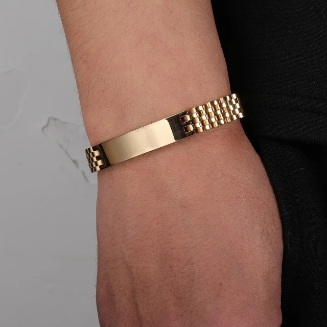 Wholesale Fashion Jewelry Luxury Couple Stainless Steel Bracelet Watch Chain Charm Men Bracelets Gifts for Men