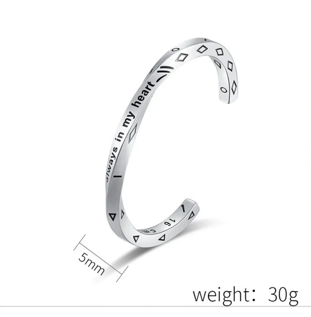 Wholesale Fashion Jewelry Women Men Adjustable Silver Stainless Steel Bracelet Men Steel Bracelet Bracelet Homme
