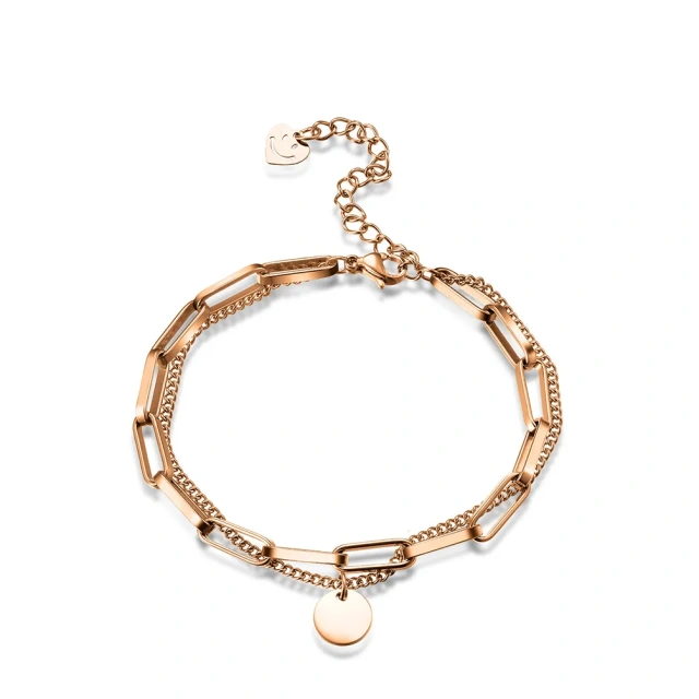 Fast Shipping Luxury Steel Chain Gold/Rose Gold/ Silver Titanium Steel Bracelet Fashion Jewelry Bracelet Jewelry for Women