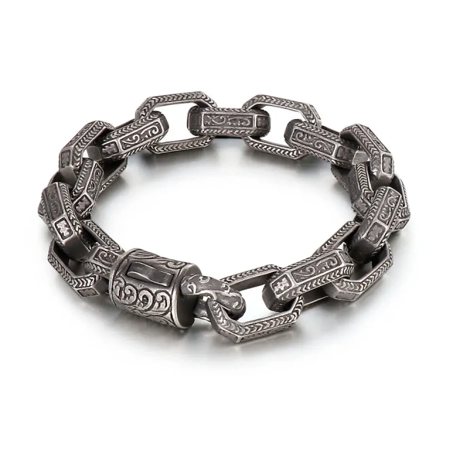 220mm Men Punk Stainless Steel Vivid Tangled Snakes Links Bracelet