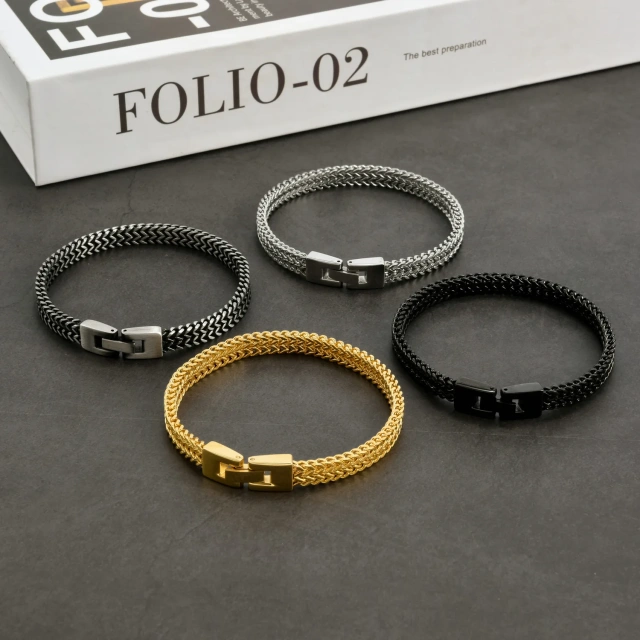 Factory Sell Gold Silver Plated Stainless Steel Bracelet Titanium Steel Bracelet for Men