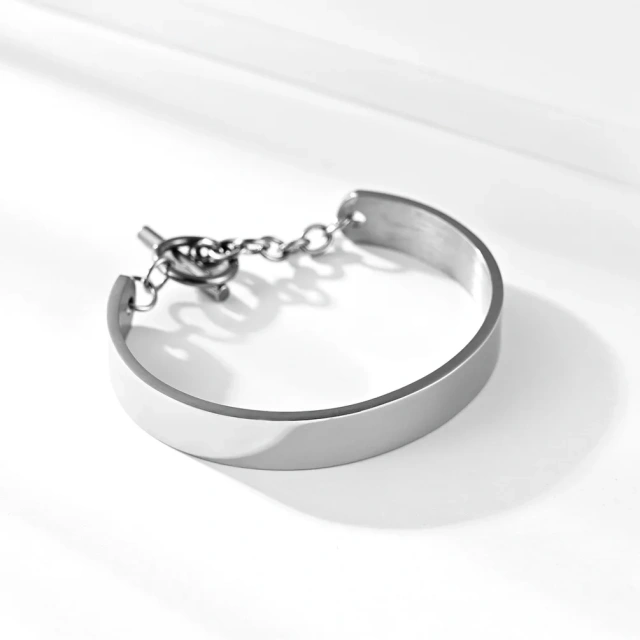 Fashion Men Luxury Stainless Steel 18K Gold Plated High Polished Spherical Surface Fashion Jewelry Bracelets & Bangles