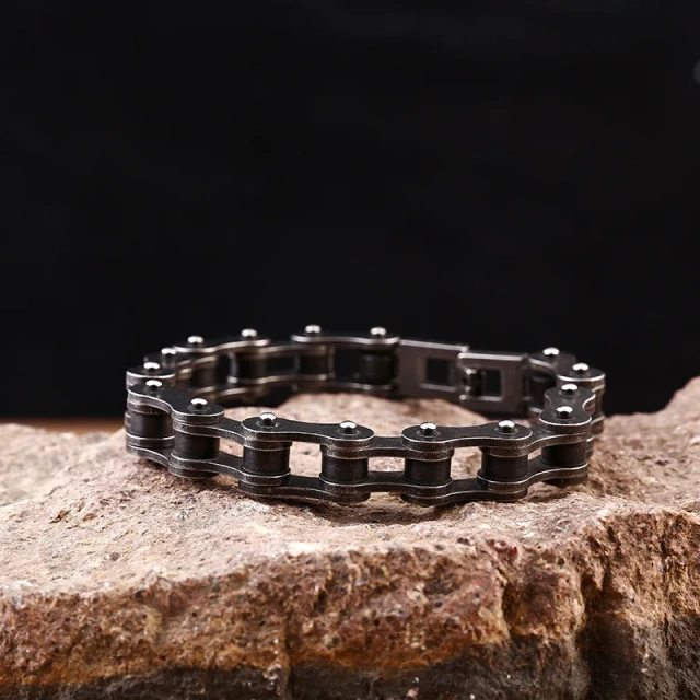 Hot Selling Luxury Black Plated Men Bracelet Stainless Steel Jewelry Bracelet