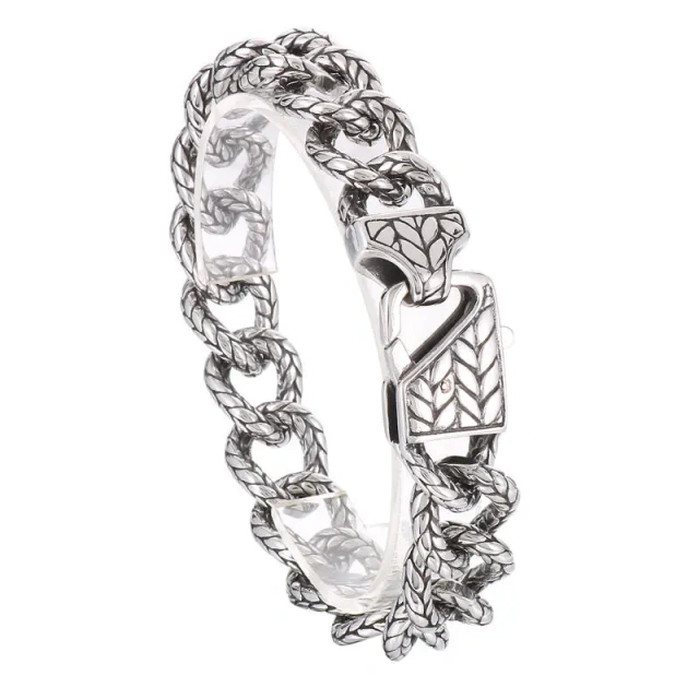 225mm Men Punk Stainless Steel Serpentine Cuban Links Bracelet