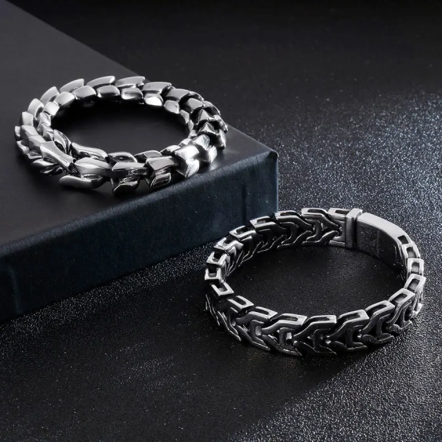 Nordic Viking Bracelets Keel Stainless Steel 316l Dragon Chian Men's Bracelet
