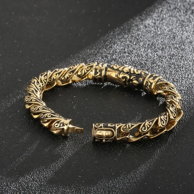 10mm Nordic Viking Bracelet Wholesale Stainless Steel Link Chain Bracelet for Men