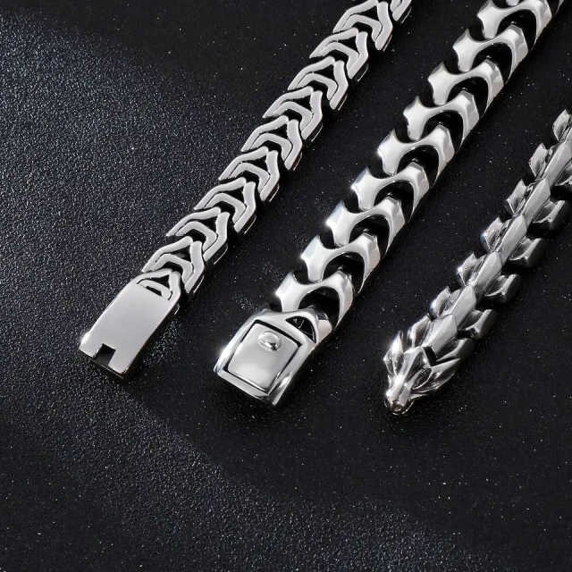 Nordic Viking Bracelets Keel Stainless Steel 316l Dragon Chian Men's Bracelet